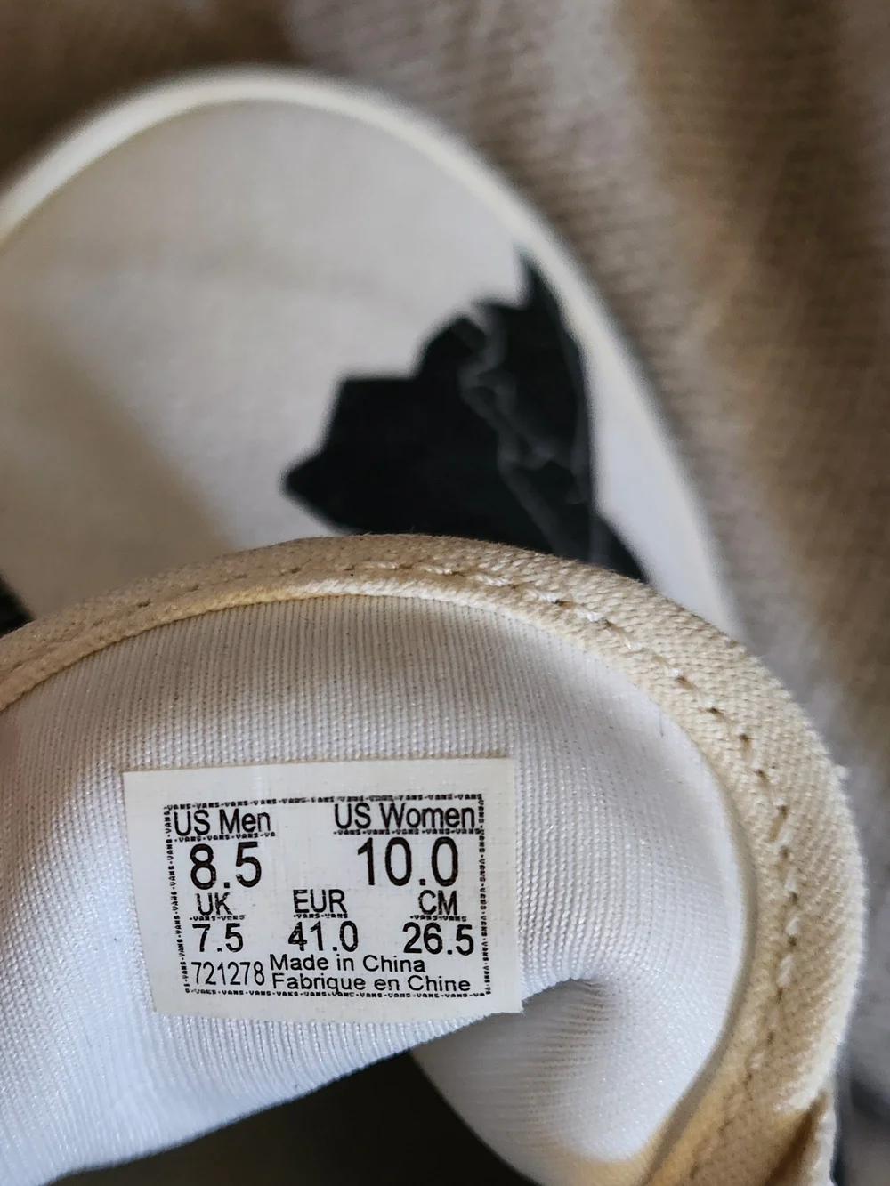 Vans Era Sneakers with Black World Map Print - White/Black